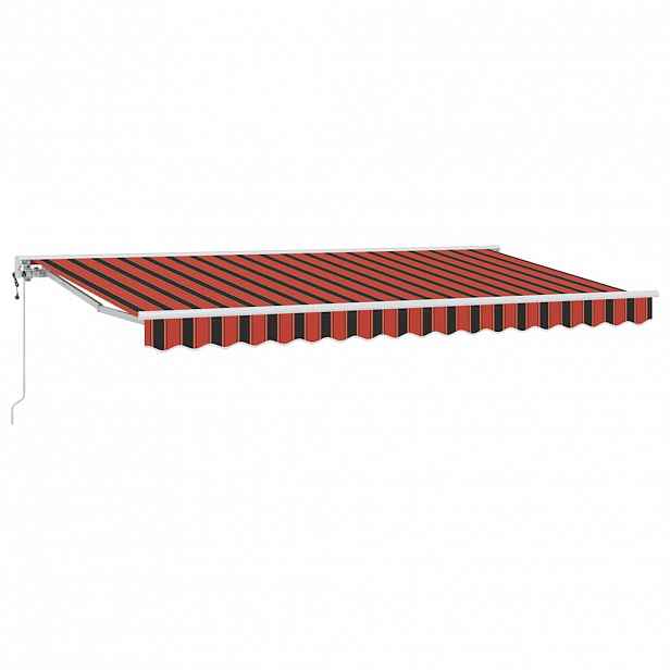 vidaXL Rám markýzy Oranžová a Černá 350 x 200 cm