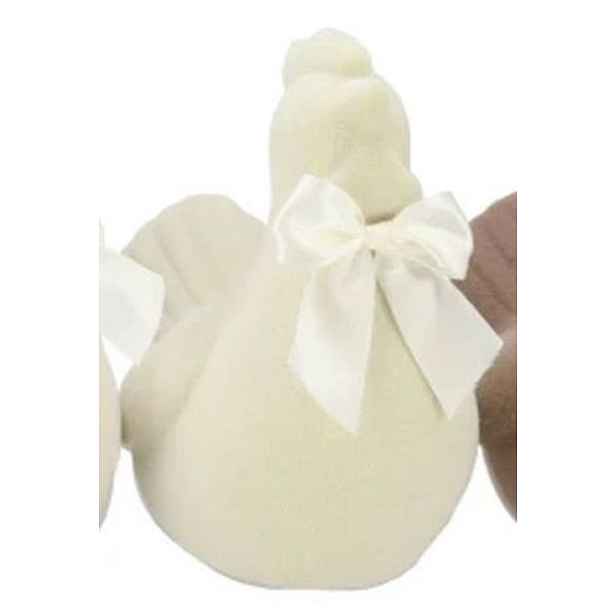 Béžová gigantická velikonoční slepice s mašlí Chicken Easter Flock XL - 38*29*42 cm daan kromhout