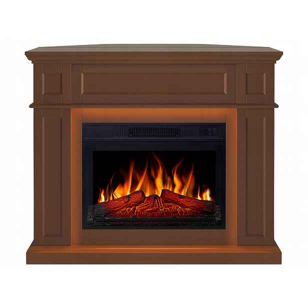 Elektrický nástěnný krb ArtiFlame Linec AF23S hnědý Led zvuk