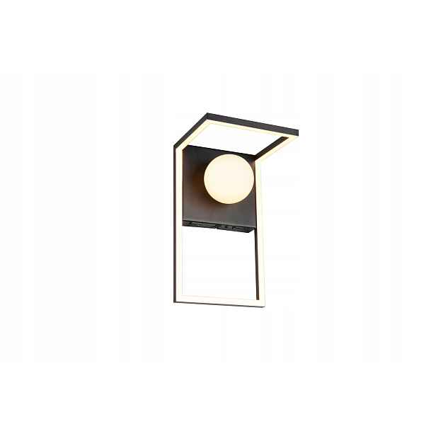 Nástěnné svítidlo Arola černá bílá skleněná Led koule 11W Cct Trio