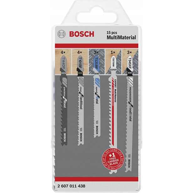 Sada Pilových Listů T Multimaterial 15 Szt.bosch