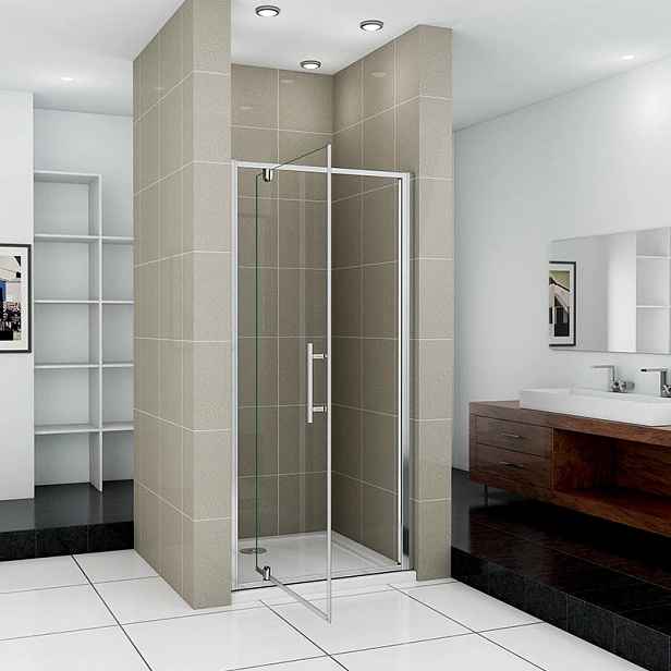 Sprchové otočné dveře MONO D1  80 × 185 cm – čiré sklo, chrom