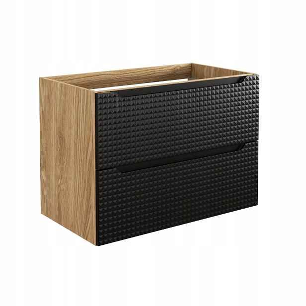 Szafka pod umywalkę 80cm 2 szuflady Luxor Black