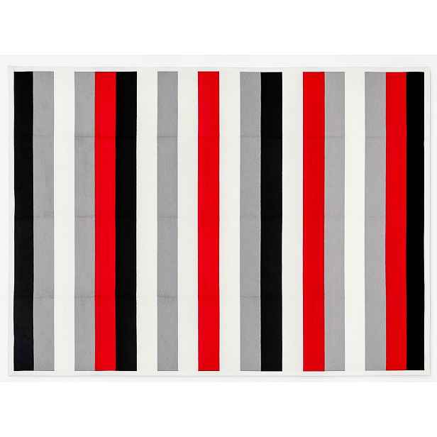 Bavlněná deka Moca Design 150x200cm Pruhy červená