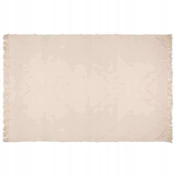 Koberec Běhoun Geometrický vzor Boho 120x170 Krémový do jídelny