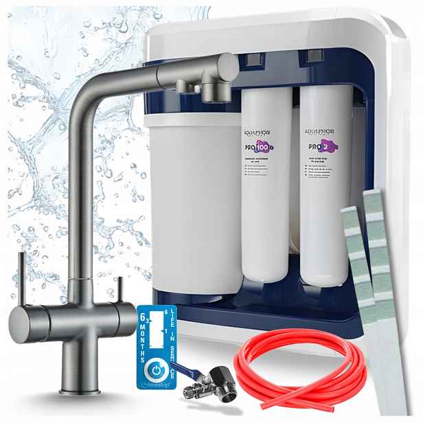 Kuchyňský Kohout S Výsuvným Výtokem A Filtrem Aquaphor RO-202S Pro Pod Dřez