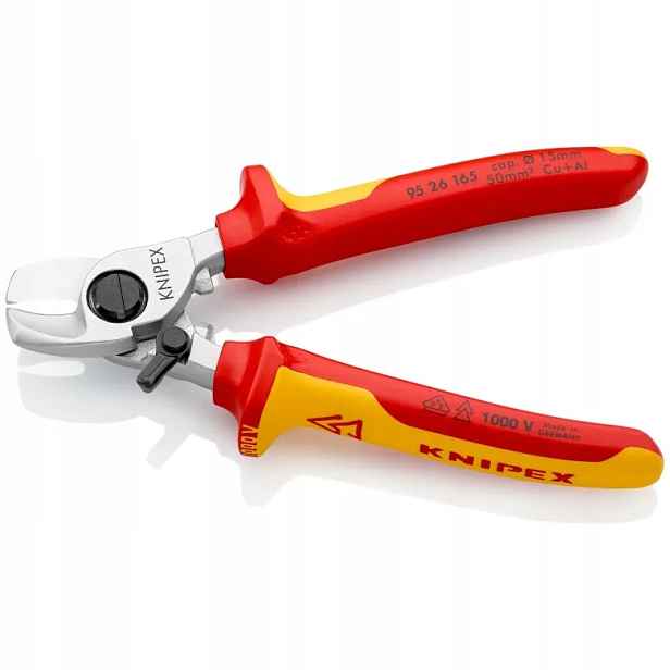 Nůžky Na Kabely S Rozpínací Pružinou Izolované 165 MM 95 26 165 Knipex