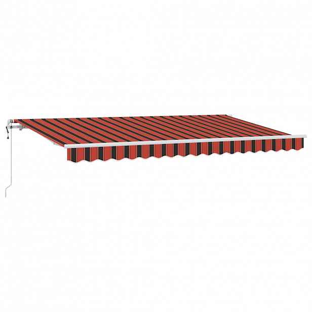 vidaXL Stahovací markýza Oranžová 350 x 200 cm textil