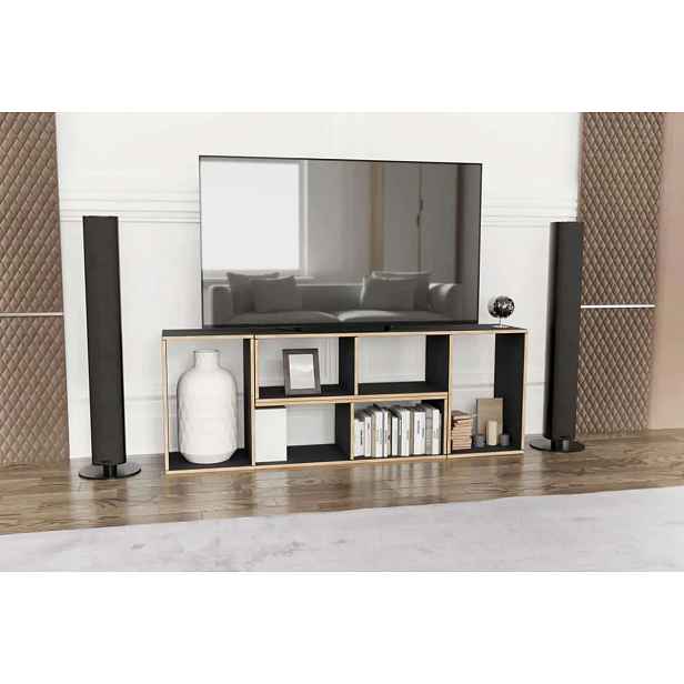 Casarredo Modulární regály TETRIS - 2ks- barva grafit/craft zlatý