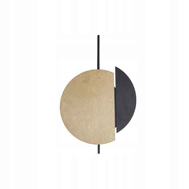 Dřevěná nástěnná lampa s dekorací, lampa na zeď do obývacího pokoje, ložnice, stínidlo, černá barva
