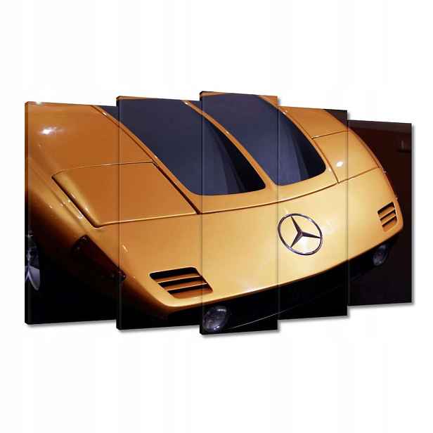 Obrazy 100x60 Žlutý sportovní Mercedes