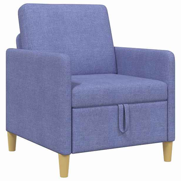 vidaXL Sofa s úložným prostorem Modrá džínovina 72 x 78 x 87 cm