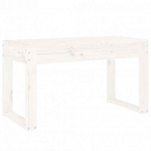 vidaXL Zahradní lavice bílá 80 x 38 x 45 cm masivní borové dřevo