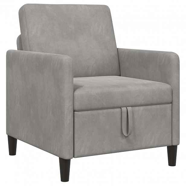 vidaXL Sofa s úložným prostorem Světle šedá 72 x 78 x 87 cm Polyester