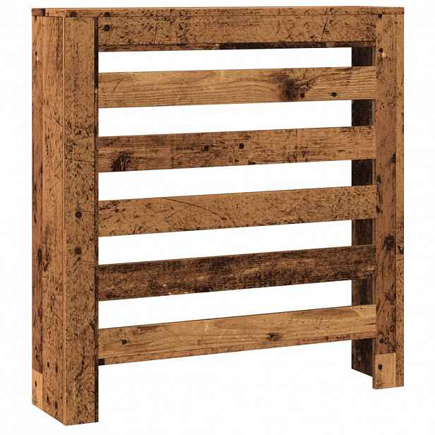 vidaXL Kryt radiátoru Staré dřevo 78 x 20 x 82 cm Kompozitní dřevo
