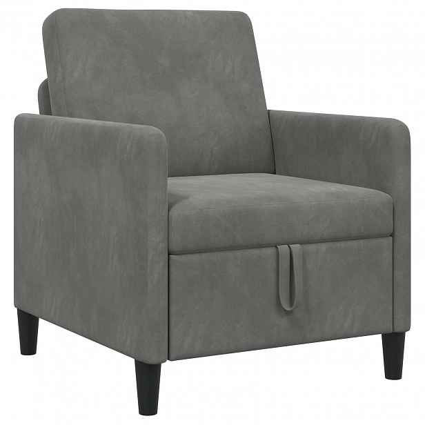 vidaXL Sofa s úložným prostorem Tmavě šedá 72 x 78 x 87 cm Polyester
