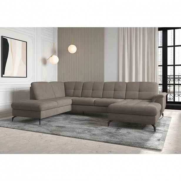 Sit & More SEDACÍ SOUPRAVA, textil, jílová barva