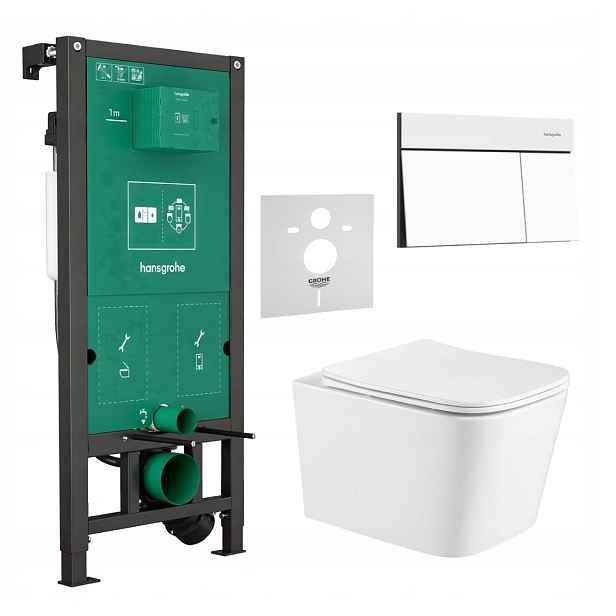 7v1 Wc Set Stelaz Hansgrohe iFrame Wc Mísa Imprese Tornado+tlačítko