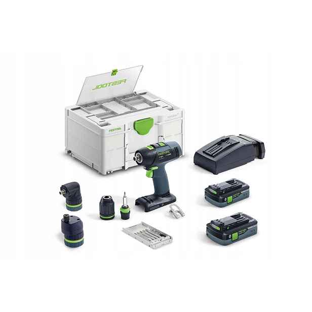 Festool Akumulátorový Aku Vrtačka T18+3 Hpc 4,0 I-set XXL
