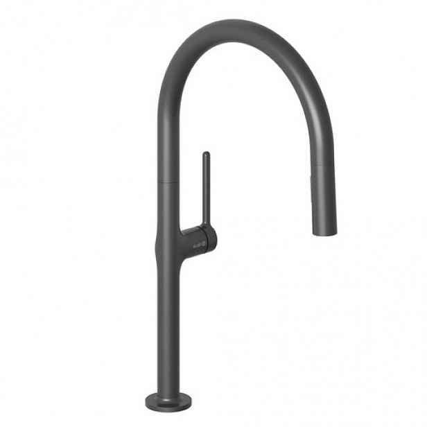 Kludi Reef dřezová baterie s vytahovací sprškou matná černá 508516675