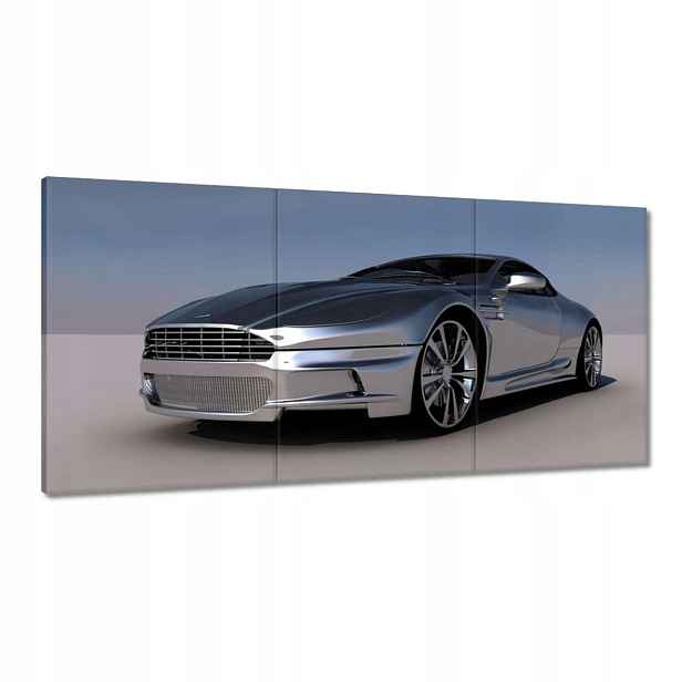 Obrazy 120x60 Stříbrný Aston Martin