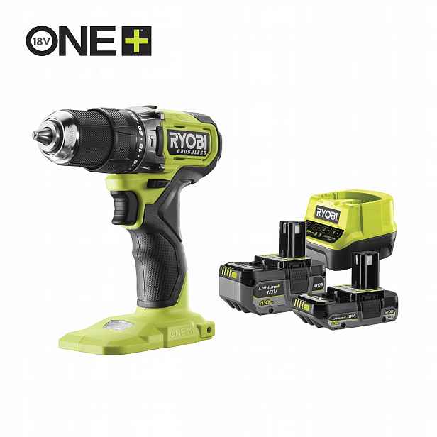 Ryobi RPD18BL1-2C42S 18V One+ bezuhlíková příklepová vrtačka (1x4.0Ah 1x