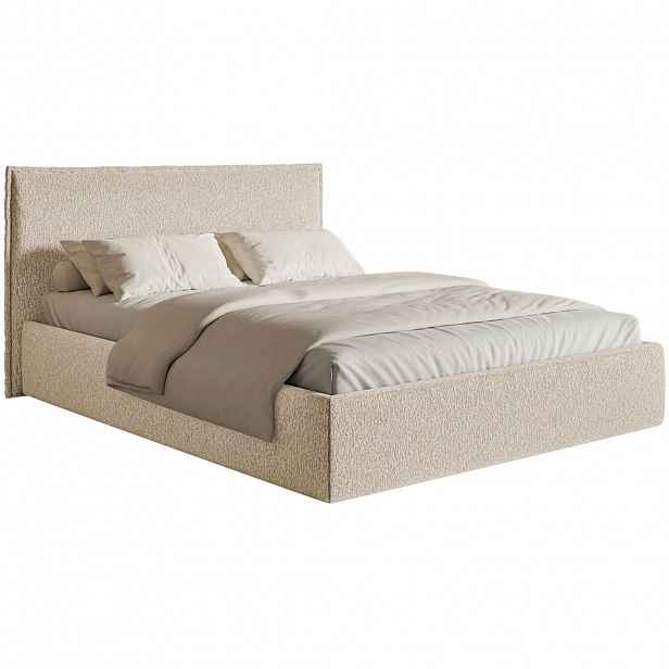 Selsey ČALOUNĚNÁ POSTEL Softie Slim světle béžová ženylka 140x200