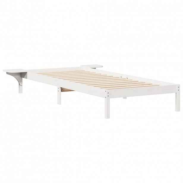 vidaXL Postelový rám s nočními stolky Bílá 80 x 220 cm