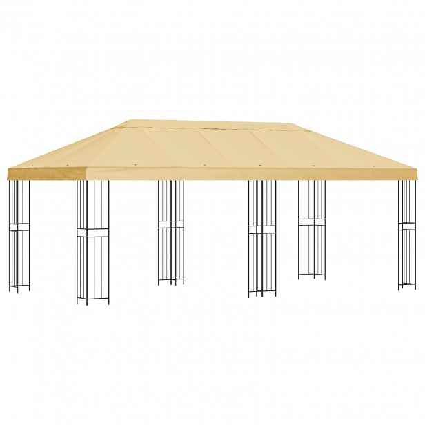 vidaXL Zahradní altán 6 x 3 m Krémová Polyester a ocel 190 gsm