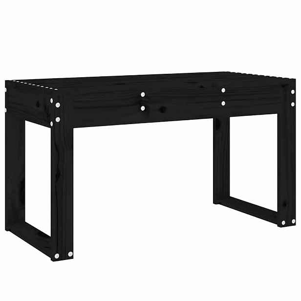 vidaXL Zahradní lavice černá 80 x 38 x 45 cm masivní borové dřevo