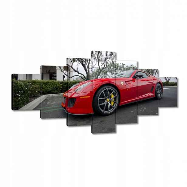 Obrazy 210x100 Červené auto Ferrari