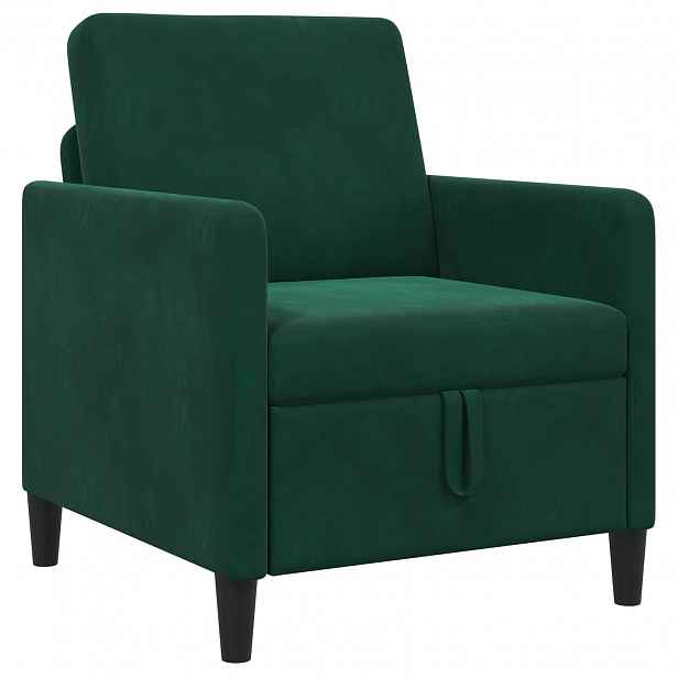 vidaXL Sofa s úložným prostorem Tmavě zelená 72 x 78 x 87 cm Polyester