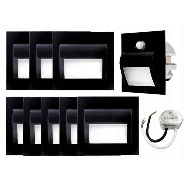 Sada osvětlení schodů Halogen Led 9x senzor