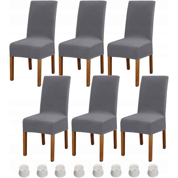 Potah na židli Elastický Polyester Sada 6 ks Univerzální Š