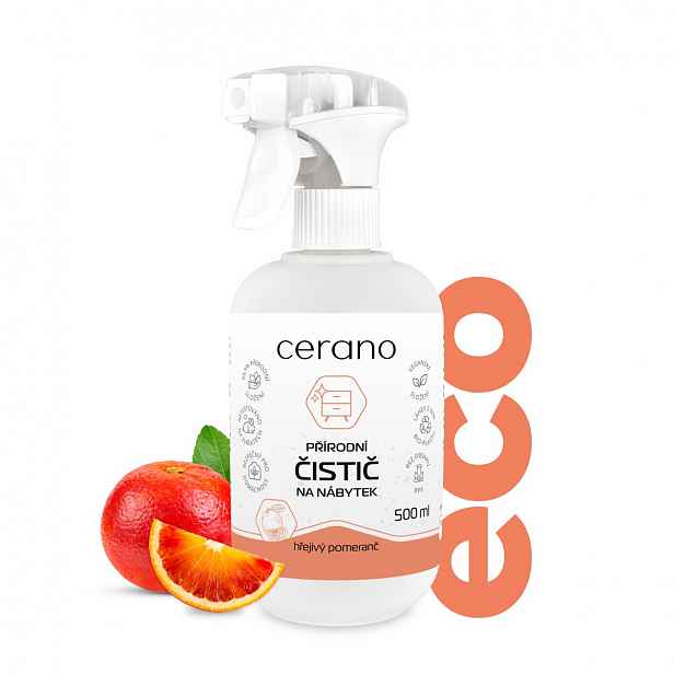 Přírodní čistící prostředek na nábytek - hřejivý pomeranč - 500 ml