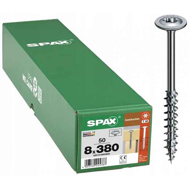 Talířový Šroub 8*380 MM Tx Wirox 0251010803805SPAX