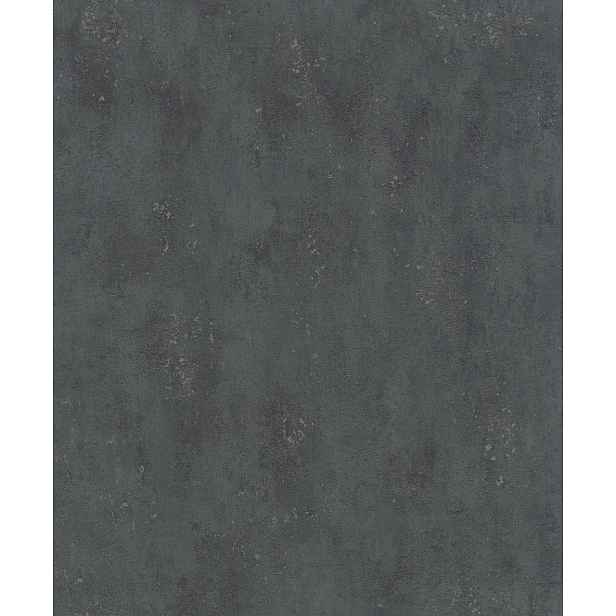 Tapeta s motivem betonu, tmavě šedá, vinylová na flizelině, 10 M X 106 CM