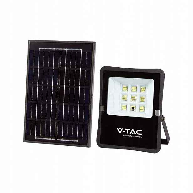 V-tac Solární Led zářič 6W dálkový ovladač auto časovač IP65 VT-55050 4000K 400lm