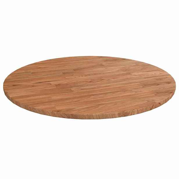 vidaXL Kulatá stolní deska světle hnědá Ø60x1,5cm ošetřený masivní dub