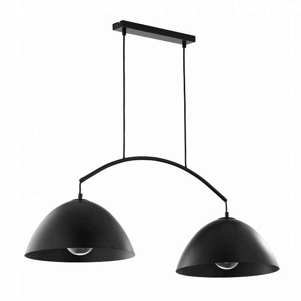 Závěsná lampa Faro Černá Kovová Stínidla 2xE27 Stropní Moderní Obývací pokoj