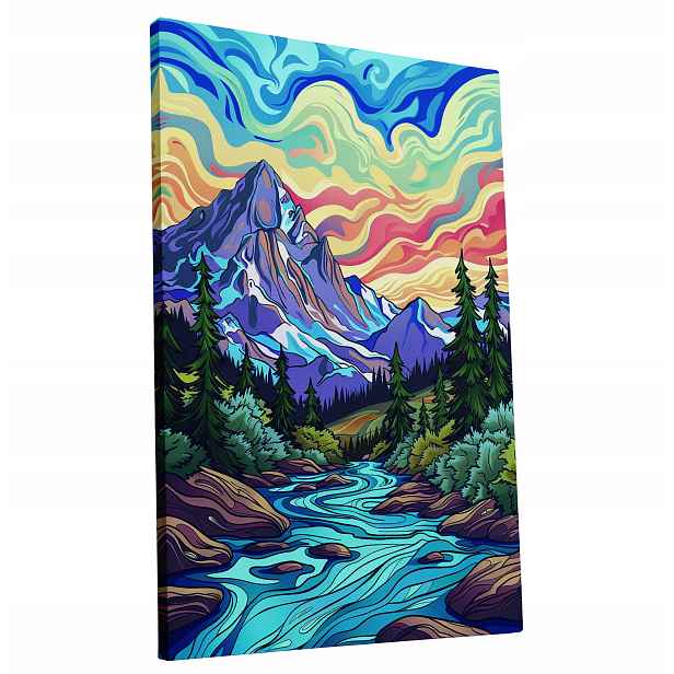 Obraz na plátně Malebná horská krajina do bytu, pokoje, obýváku 60x90