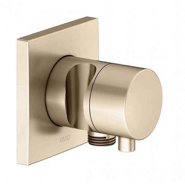 Keuco IXMO Comfort - Uzavírací ventil pod omítku, s připojením a držákem sprchy, kartáčovaný bronz 59541031202
