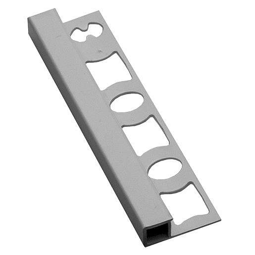 Lišta ukončovací hranatá PVC světle šedá délka 250 cm, výška 8 mm, LH82503