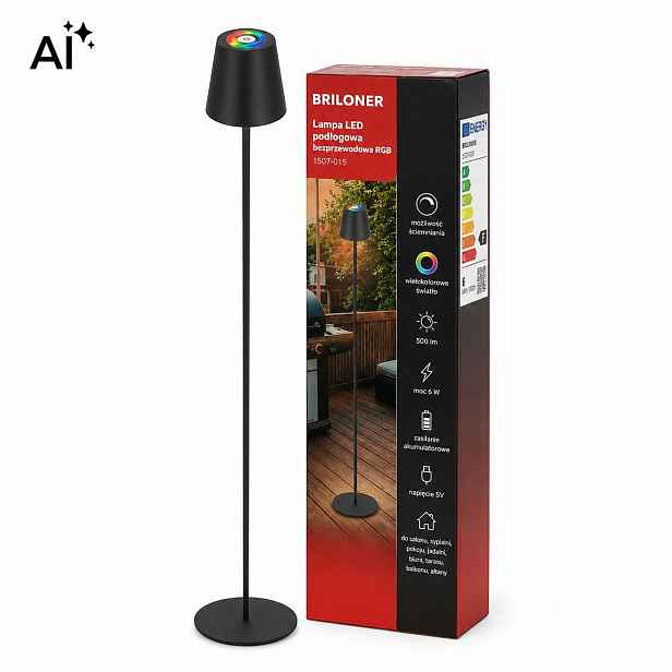 Podlahová Led lampa Rgb Bezdrátový stmívač IP44 Ložnice Terasa Obývací pokoj