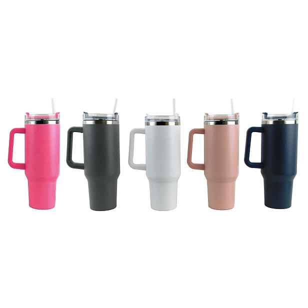 PROHOME - Termohrnek 1200ml a brčko různé barvy