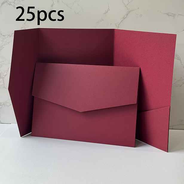 TEMU L Osma 25 ks Skládacích obalů na svatební pozvánky - Elegantní minimalistický design, 5X7 palců, obálky na svatby, zásnuby, narozeniny, křtiny a