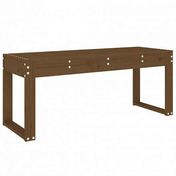 vidaXL Zahradní lavice medově hnědá 110x38x45 cm masivní borové dřevo