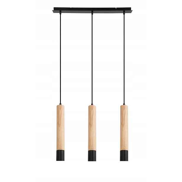 Závěsná dřevěná lampa GU10 3x50W barva buk 72133 Braulia Rabalux