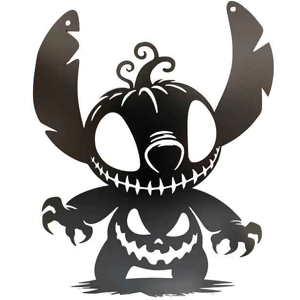 Halloweenská ozdoba kovová 50x40 cm plech 2 mm dekorace na dveře stěna