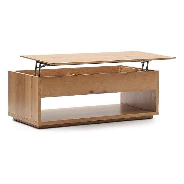 Konferenční stolek v dekoru dubu v přírodní barvě 60x120 cm Alguema – Kave Home